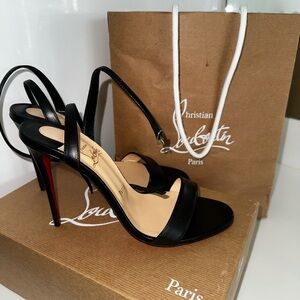 Christian Louboutin Black Strappy Heels